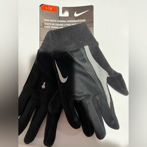 Nike Black and Gray Running Gloves